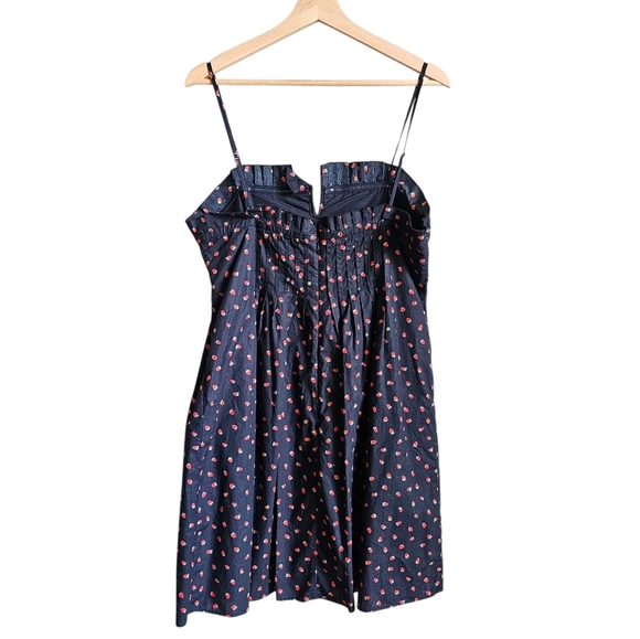 Pintuck Cami Dress in Fresh Strawberries Madewell Size 12 - Picture 4 of 7